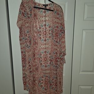 Torrid Floral Red and Blue Kimono Size 6